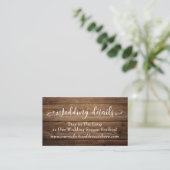 Website bruin Rustic Wood, scriptweddenschap Informatiekaartje (Staand voorkant)