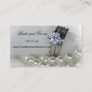Website Diamond Rings and Pearls Wedding Informatiekaartje
