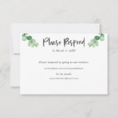 Website Elegant Eucalyptus bruiloft RSVP (Voorkant)