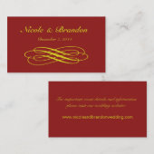 Website Golden Fairy Tale Wedding Informatiekaartje (Voorkant / Achterkant)