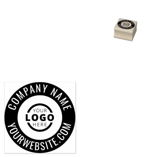 Website met bedrijfsnaam van aangepast bedrijf 	rubberstempel (Gestempeld)