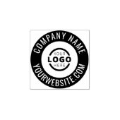 Website met bedrijfsnaam van aangepast bedrijf 	rubberstempel (Afrduk)