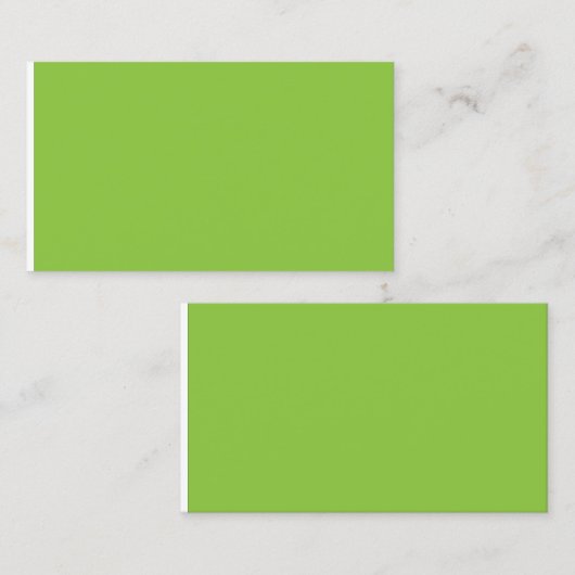 Website met een groene achtergrond en witte rand contactkaartje (Voorkant / Achterkant)