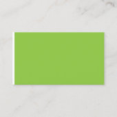 Website met een groene achtergrond en witte rand contactkaartje (Voorkant)