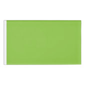 Website met een groene achtergrond en witte rand naambadge (Voorkant)