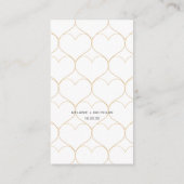 Website met een moderne goudhartenbruiloft of info informatiekaartje (Achterkant)