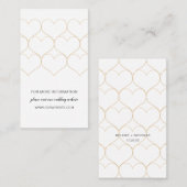 Website met een moderne goudhartenbruiloft of info informatiekaartje (Voorkant / Achterkant)