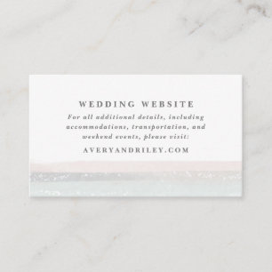 Website met roze en blauwe Waterverf bruiloft Informatiekaartje