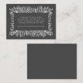 Website met tekenbruiloft voor zwarte en witte Flo Informatiekaartje (Voorkant / Achterkant)