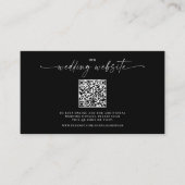 Website met zwart en wit bruiloft QR Code Foto Informatiekaartje (Voorkant)