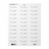 Website met zwarte & witte moderne RSVP Etiket (Full Sheet)