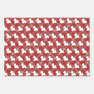 Website op een tartan achtergrond inpakpapier vel
