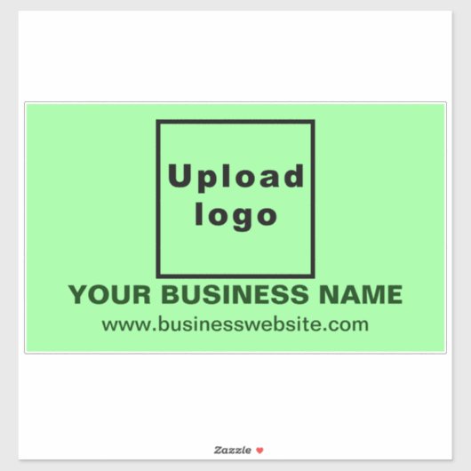 Website op Lichtgroen Groot Rechthoek Vinyl Sticker (Vel)