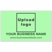 Website op Lichtgroen Groot Rechthoek Vinyl Sticker (Voorkant)