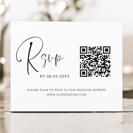 Website over budgettaire QR-code RSVP-bruiloft