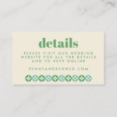 Website over groene en blauwe mid-moskeeën informatiekaartje (Voorkant)