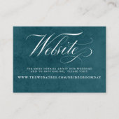Website over het blauwgroen en het Floral Wedding  Visitekaartje (Voorkant)
