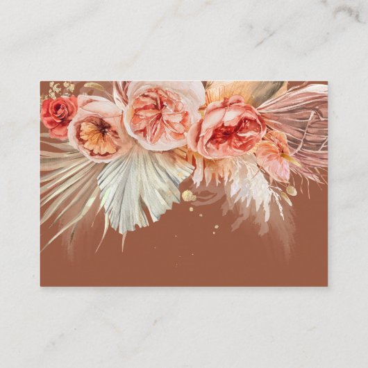 Website over het huwelijk tussen Rust en Terracott Visitekaartje (Achterkant)