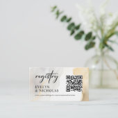 Website QR-code Register Goud Grijs Bloemen Bruilo Informatiekaartje (Staand voorkant)