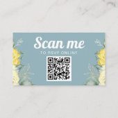 Website QR Code yellow waterverf modern eenvoudig Informatiekaartje (Achterkant)