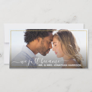 Website Simple Elegant Gold Just Married Aankondiging
