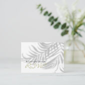 Website Tropische palm Trees Shadows Dinner RSVP Informatiekaartje (Staand voorkant)