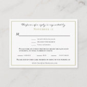 Website Tropische palm Trees Shadows Dinner RSVP Informatiekaartje (Achterkant)