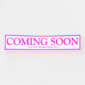 Website van Bright Neon Pink Business Binnenkort v Spandoek (Horizontaal)