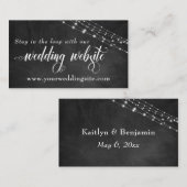 Website van Chalkboard en Fairy Lights Wedding Informatiekaartje (Voorkant / Achterkant)
