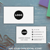 Website van de Black White Social Media Logo Visitekaartje