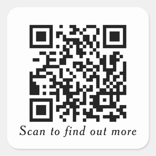 Website van de generatie van de aangepaste QR-code Vierkante Sticker (Voorkant)
