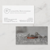 Website van de Rings- en Pearls-bruiloft van Monog Visitekaartje (Voorkant / Achterkant)