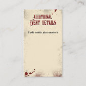 Website van Dracula's Castle Informatiekaartje (Achterkant)