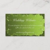 Website van Elegant Chartreuse Green Wedding Informatiekaartje (Voorkant)