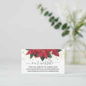 Website van Elegant Poinsettia met kerstbruiloft Informatiekaartje (Staand voorkant)