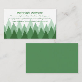 Website van Green Forest Range Woodland Wedding Informatiekaartje