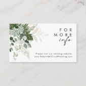 Website van Greenery en Gold Leaf Wedding Informatiekaartje (Voorkant)