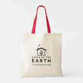 Website van het koor van de Earth logo Tote Bag (Achterkant)
