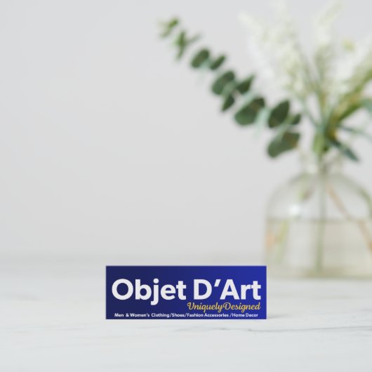 Website van object D'Art Mini Visitekaartje (Staand voorkant)