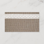 Website van Rustic Burlap en  White Lace Wedding Informatiekaartje (Achterkant)