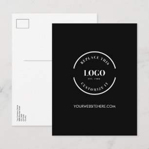 Website van Simple Corporate Custom Business logo Briefkaart