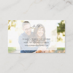 Website van Whimsical Faded Photo Wedding Visitekaartje