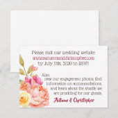 Website Waterverf Florals Weddenschap Informatiekaartje (Voorkant / Achterkant)