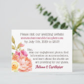 Website Waterverf Florals Weddenschap Informatiekaartje (Staand voorkant)