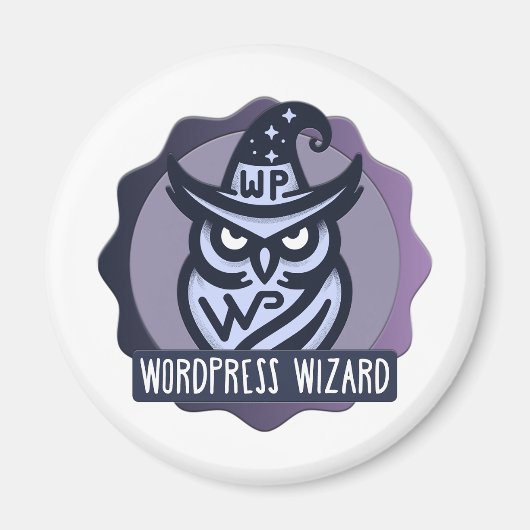Website Wizard Badge Magnet Magneet (Voorkant)