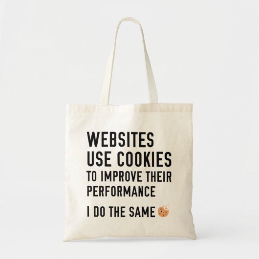 Websites gebruiken cookies tote bag (Voorkant)
