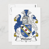 Webster Family Crest Briefkaart (Voorkant / Achterkant)