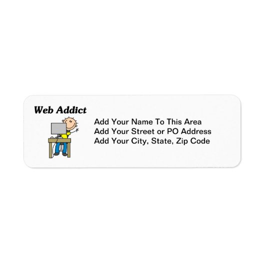 Webverslaafde Etiket (Voorkant)