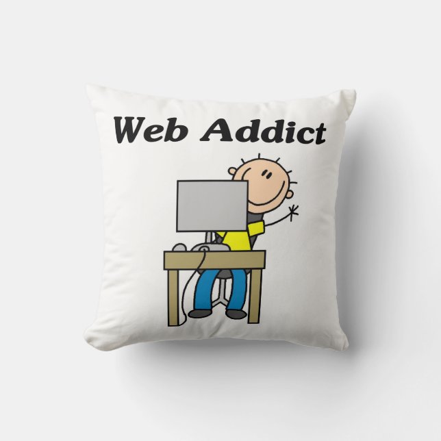 Webverslaafde Kussen (Voorkant)