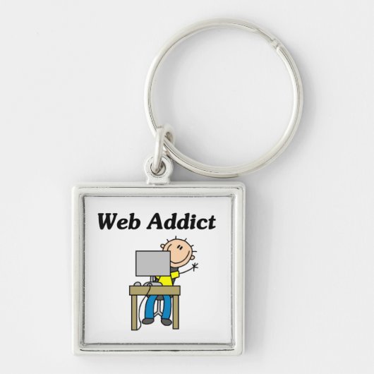 Webverslaafde Sleutelhanger (Voorkant)